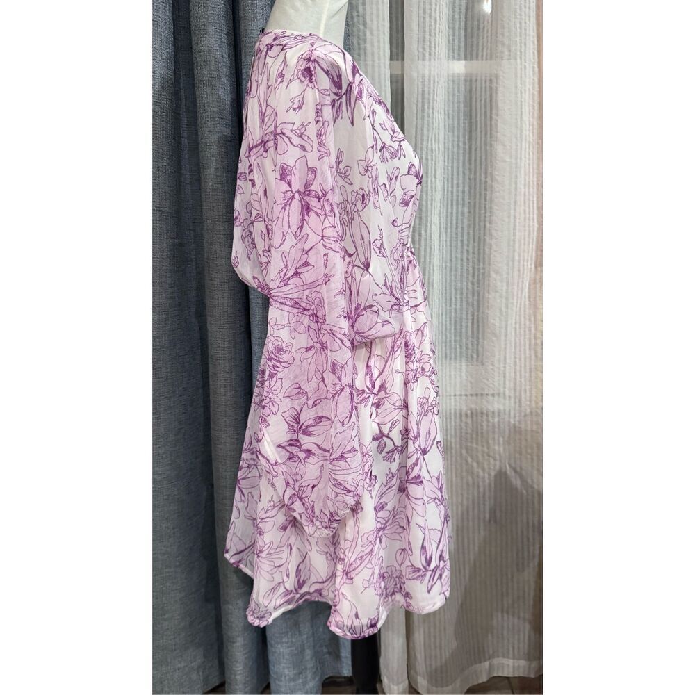 A new day purple‎ flower summer beach dress size medium - Picture 5 of 9